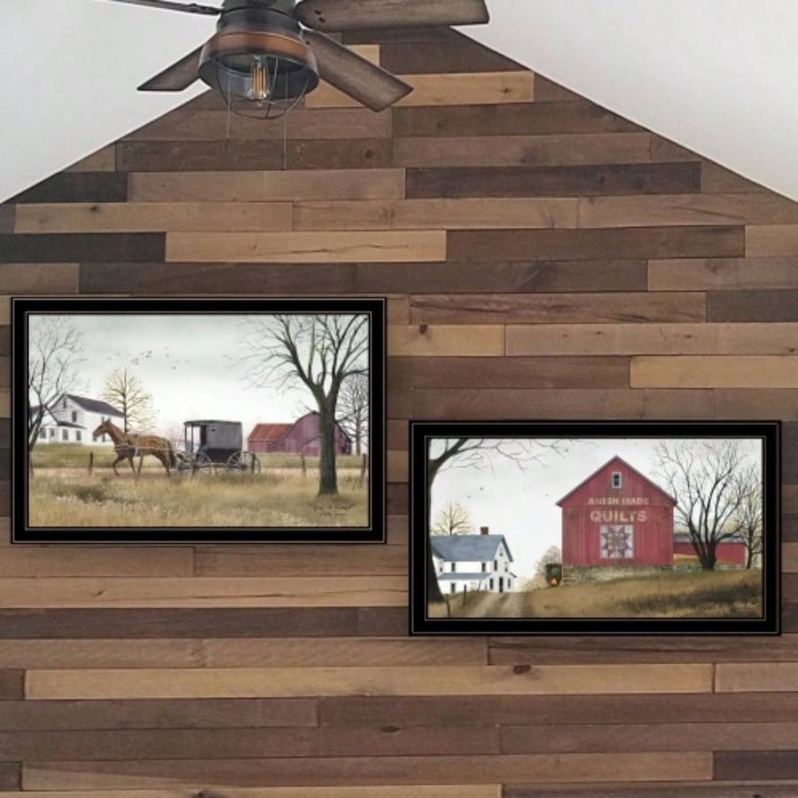 Goin to Market 2 - Piece Vignette by Billy Jacobs, Black Frame