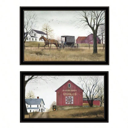 Goin to Market 2 - Piece Vignette by Billy Jacobs, Black Frame
