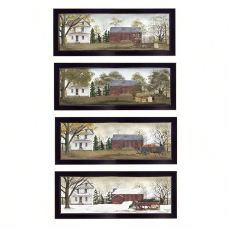 Seasons 4 - Piece Vignette by Billy Jacobs, Black Frame