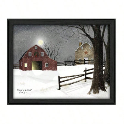 Light in Stable By Billy Jacobs, Ready to Hang Framed Print, Black Frame