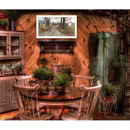 Road Home By Billy Jacobs, Ready to Hang Framed Print, White Frame