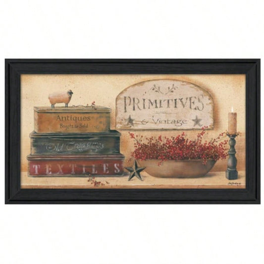 Primitives Vintage By Pam Britton, Ready to Hang Framed Print, Black Frame