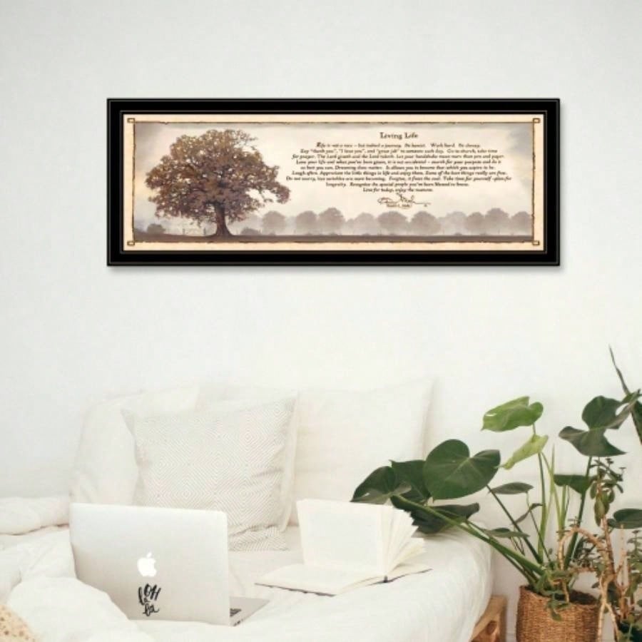 Living Life By Bonnie Mohr, Ready to Hang Framed Print, Black Frame