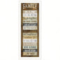 Family Rules Shutter By Marla Rae, Ready to Hang Framed Print, White Frame