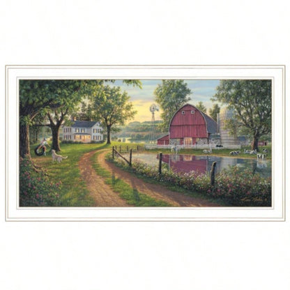 Trendy Decor 4U Road Home Framed Wall Art, Modern Home Decor Framed Print Living Room, Bedroom Farmhouse Wall Decoration by Kim Norlien