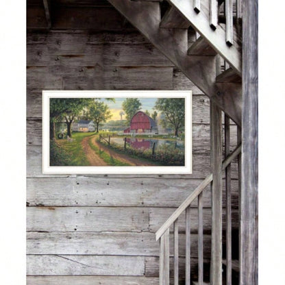 Trendy Decor 4U Road Home Framed Wall Art, Modern Home Decor Framed Print Living Room, Bedroom Farmhouse Wall Decoration by Kim Norlien