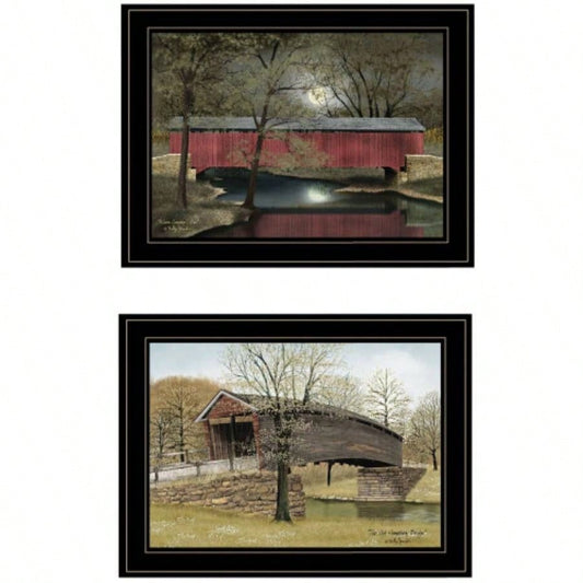Bridges Vignette of 2 - piece By Billy Jacobs, Black Frame