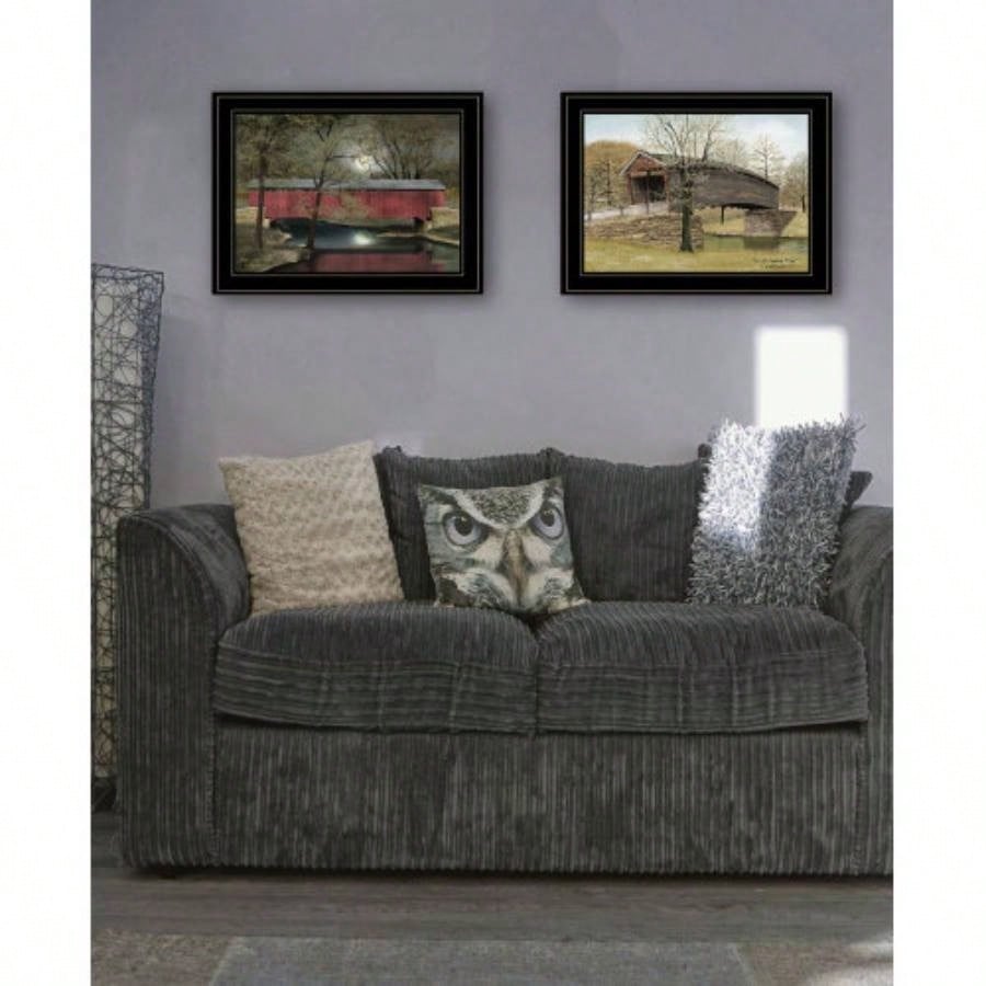 Bridges Vignette of 2 - piece By Billy Jacobs, Black Frame