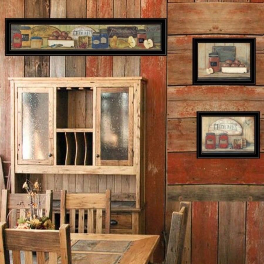 Trendy Decor 4U Country Kitchen Framed Wall Art, Modern Home Decor 3 Piece Vignette Living Room, Bedroom Farmhouse Wall Decoration by Pam Britton