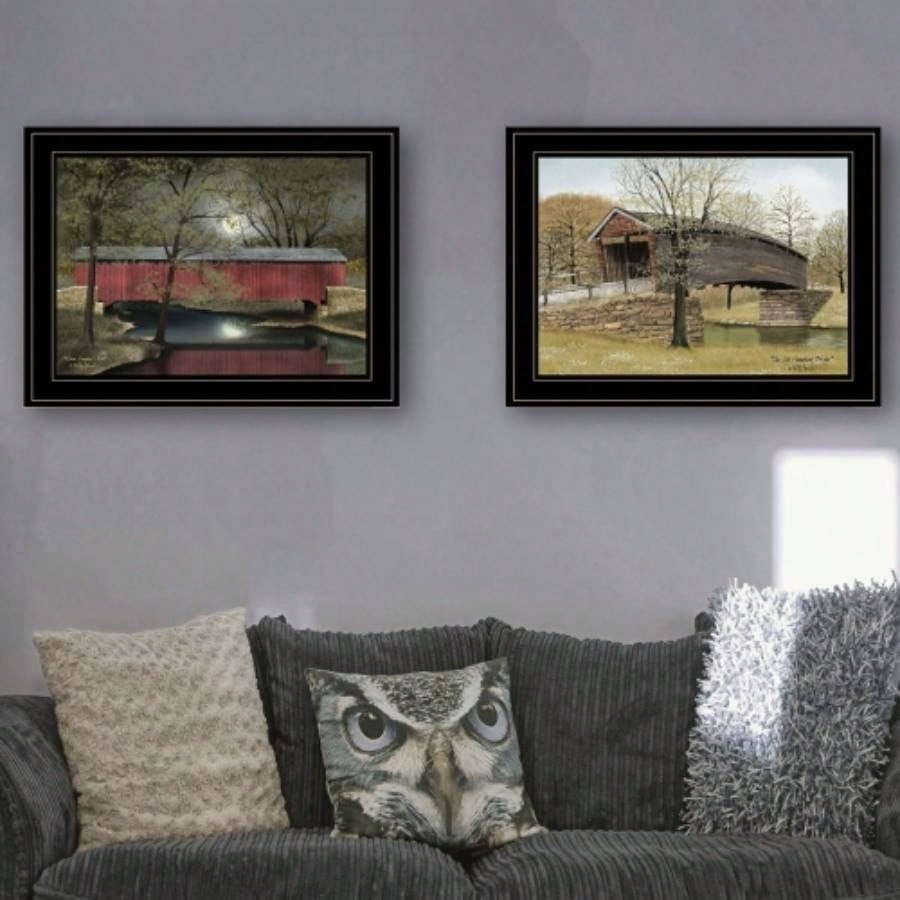 Bridges Vignette of 2 - piece By Billy Jacobs, Black Frame