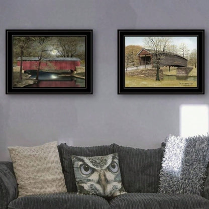 Bridges Vignette of 2 - piece By Billy Jacobs, Black Frame