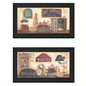 Bath 2 - Piece Vignette By Pam Britton, Black Frame