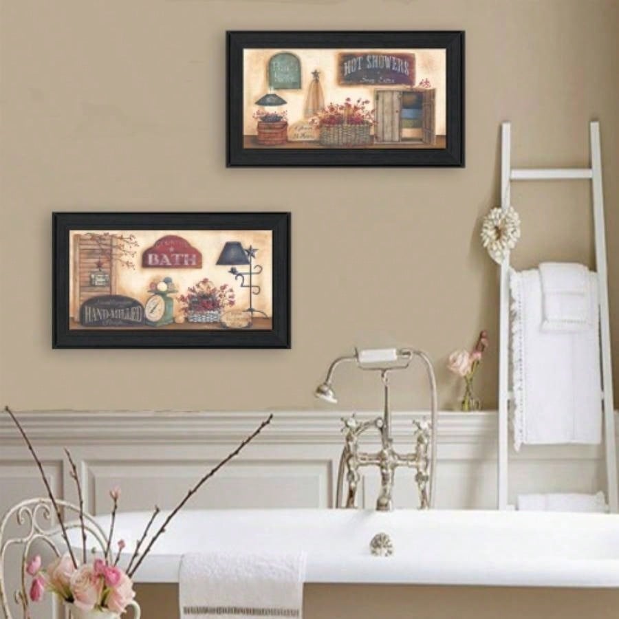 Bath 2 - Piece Vignette By Pam Britton, Black Frame