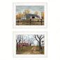 Country Roads 2 - Piece Vignette By Billy Jacobs, White Frame
