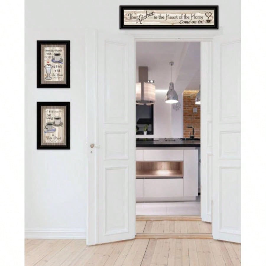 Kitchen - Come In Vignette 3 - Piece By TrendyDecor4U, Black Frame