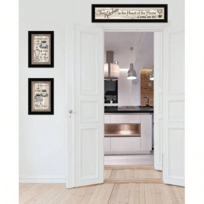 Kitchen - Come In Vignette 3 - Piece By TrendyDecor4U, Black Frame