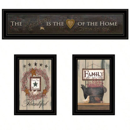 Kitchen vignette 3 - Piece By Trendy Decor 4U, Black Frame