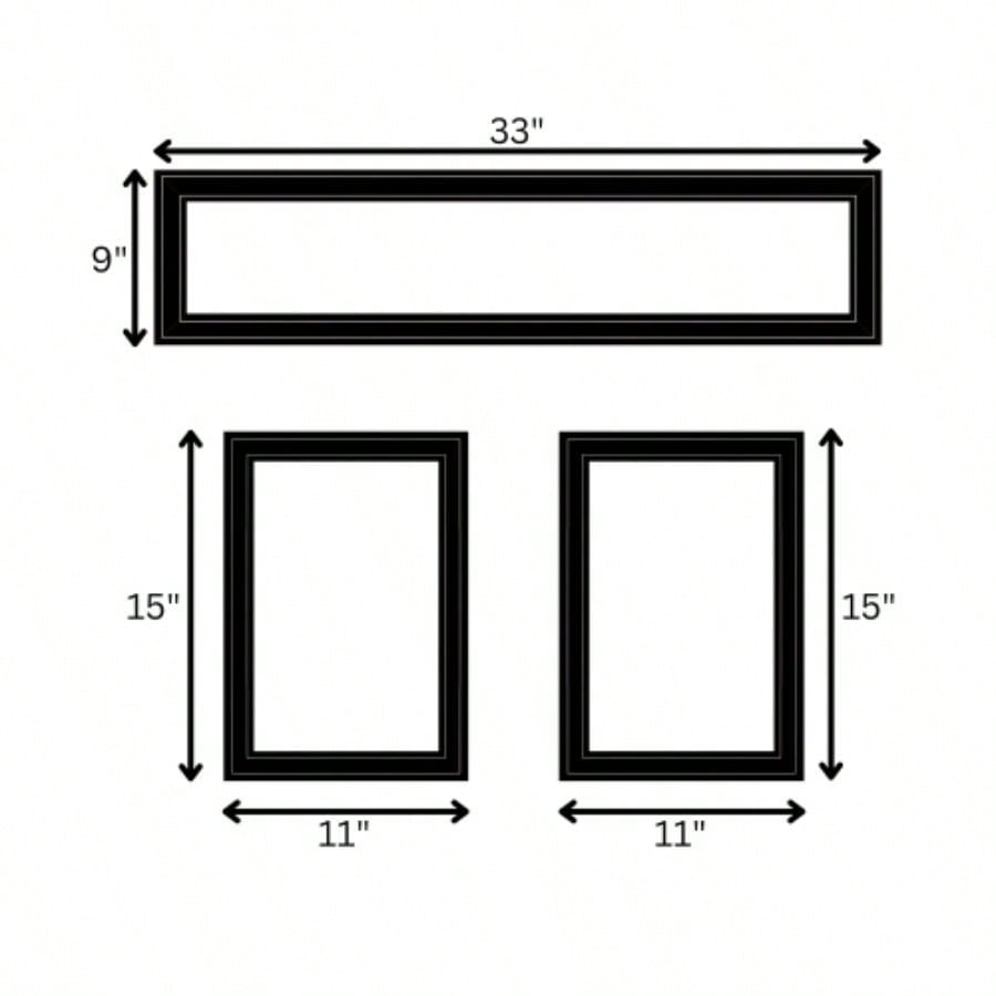 Kitchen vignette 3 - Piece By Trendy Decor 4U, Black Frame