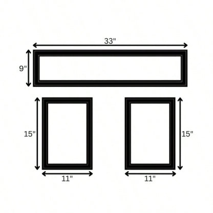 Love of Nature Kitchen 3 - Piece Vignette By Trendy Decor 4U, Black Frame