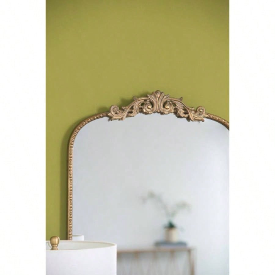 24x 42 Gold Arch Mirror, Baroque Inspired Wall Decor Bathroom Bedroom Living Room