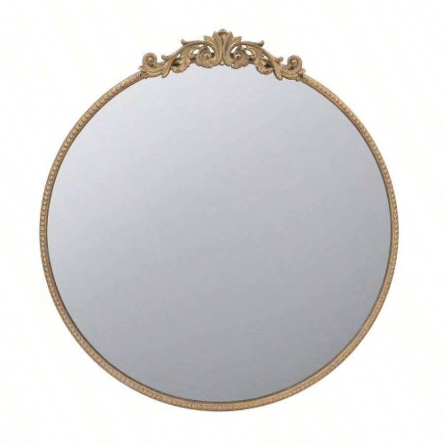 24x 42 Gold Arch Mirror, Baroque Inspired Wall Decor Bathroom Bedroom Living Room