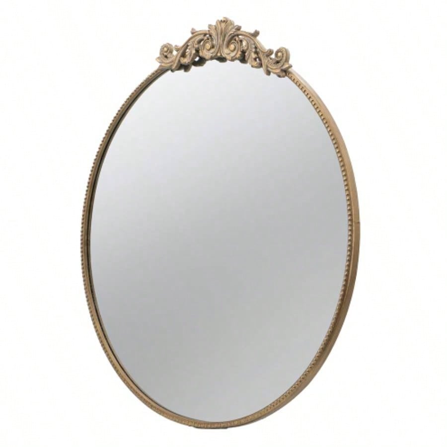 24x 42 Gold Arch Mirror, Baroque Inspired Wall Decor Bathroom Bedroom Living Room