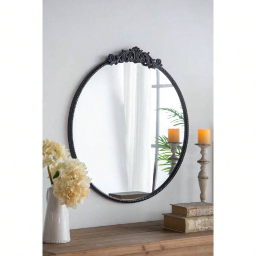 24x 42 Gold Arch Mirror, Baroque Inspired Wall Decor Bathroom Bedroom Living Room