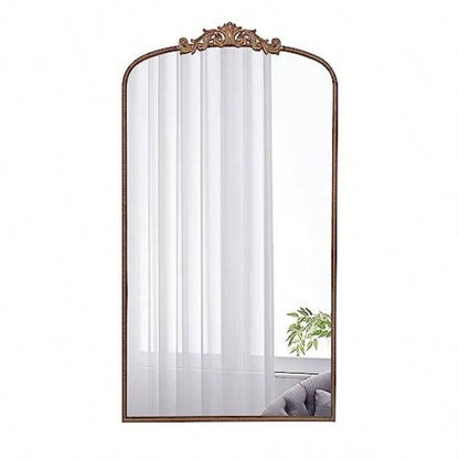 24x 42 Gold Arch Mirror, Baroque Inspired Wall Decor Bathroom Bedroom Living Room