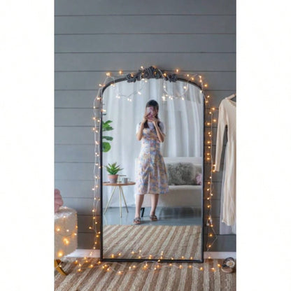 24x 42 Gold Arch Mirror, Baroque Inspired Wall Decor Bathroom Bedroom Living Room