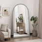 Iron Arch Retro Full Length Mirror With Supporting Feet, Living Room, Bedroom Silver