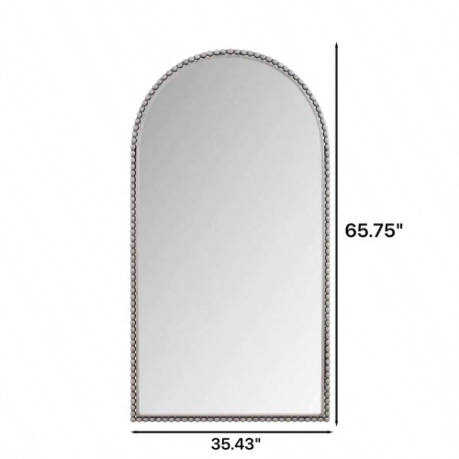 Iron Arch Retro Full Length Mirror With Supporting Feet, Living Room, Bedroom Silver