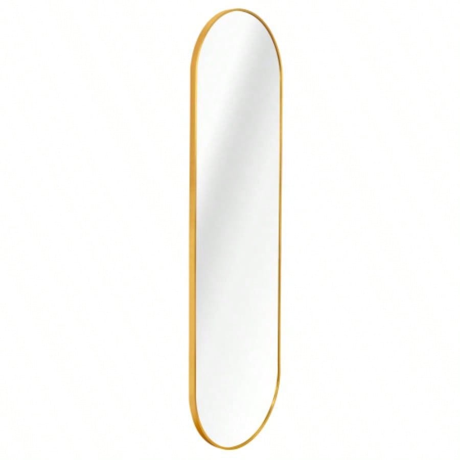Gold 63x 20IN Pill Shaped Full Lenghth Mirror or Bathroom mirror