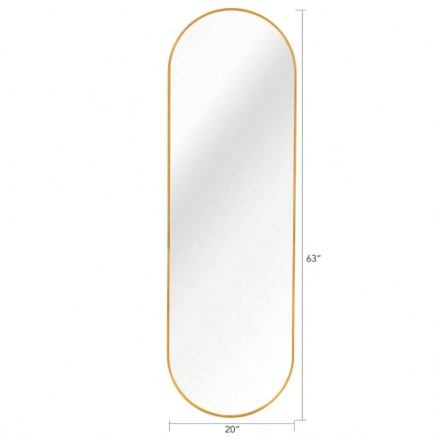 Gold 63x 20IN Pill Shaped Full Lenghth Mirror or Bathroom mirror
