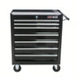 DRAWERS MULTIFUNCTIONAL CART WITH WHEELS - BLACK