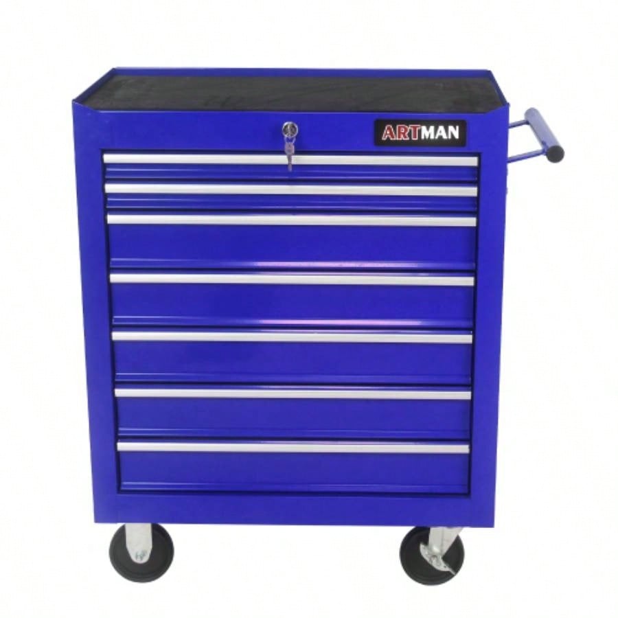 DRAWERS MULTIFUNCTIONAL CART WITH WHEELS - BLACK