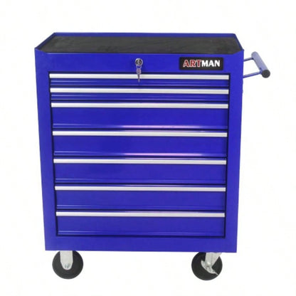 DRAWERS MULTIFUNCTIONAL CART WITH WHEELS - BLACK
