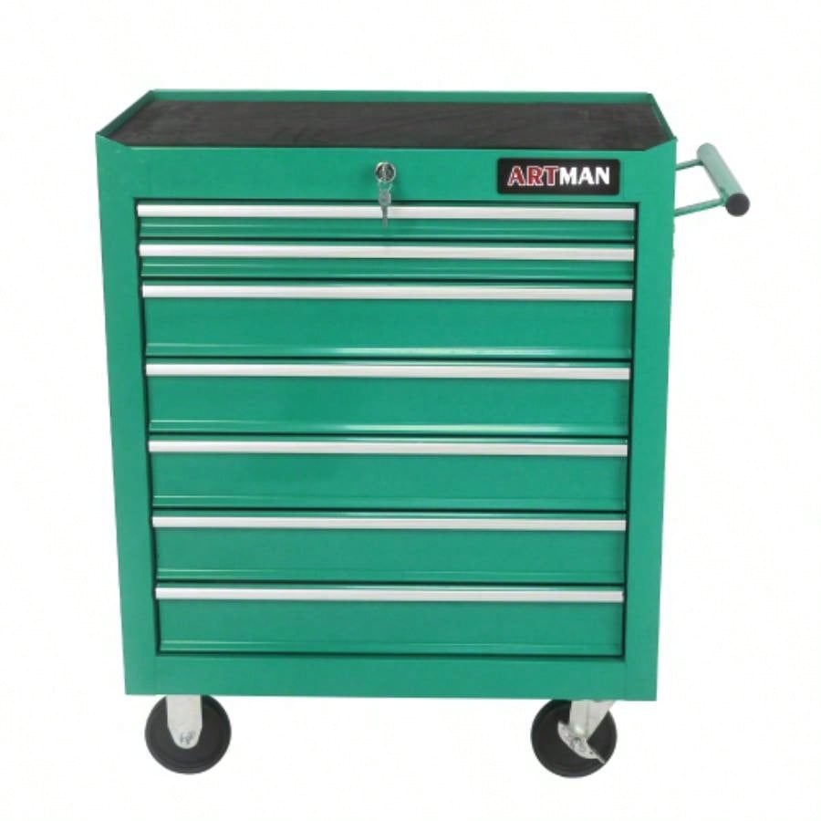 DRAWERS MULTIFUNCTIONAL CART WITH WHEELS - BLACK