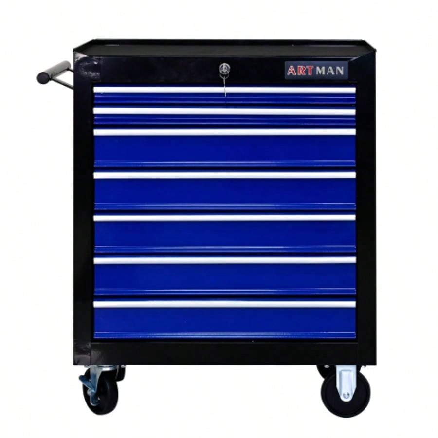 DRAWERS MULTIFUNCTIONAL CART WITH WHEELS - BLACK
