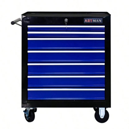 DRAWERS MULTIFUNCTIONAL CART WITH WHEELS - BLACK