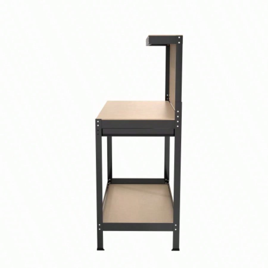 63 Tools Cabinet Working Tables Workbench Storage Workshop Table with Drawers and Pegboard