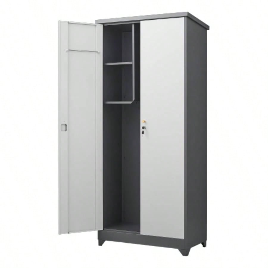 Outdoor Cabinet Outdoor Storage Cabinet Waterproof, Storage Cabinet cabinet with Shelves, Vertical Tall Garden Storage cabient Outdoor Storage Cabinet Weatherproof Outside in light gray