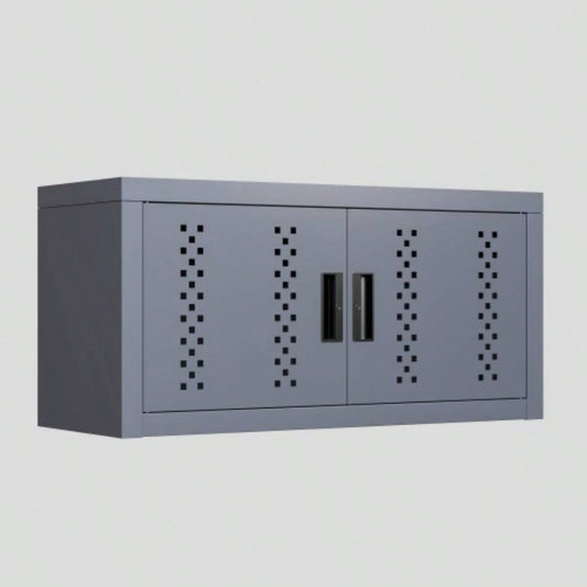 Metal garage cabinet with door, wall - mounted storage cabinet, floating cabinet basements, kitchens, and warehouses gray, 11.81 H