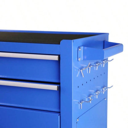 Rolling Chest with Wheels and 8 Drawers, Detachable Large Cabinet with Lock Garage, Locking Mechanic Cart with Black Liner Warehouse, Workshop, High Capacity