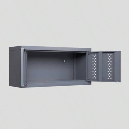Metal garage cabinet with door, wall - mounted storage cabinet, floating cabinet basements, kitchens, and warehouses gray, 11.81 H