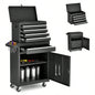 Chest, 5 - Drawer Rolling Storage Cabinet with Detachable Top Box, Liner, Universal Lockable Wheels, Adjustable Shelf, Locking Mechanism, Metal Cart Garage Workshop