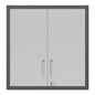 Sturdy and Durable Metal Cabinet Garage with Wheels - Mobile Heavy - Duty Storage Cabinet with 1 Drawer and 2 Locking Doors, Rolling Storage Cabinet, Black and Gray