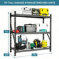 Garage Shelving Heavy Duty 72H*77 Garage Storage Shelves 6000LBS Heavy Duty Shelving Adjustable 3 Tier Metal Shelving Garage Storage Shelving Industrial Shelving Storage Rack, Black