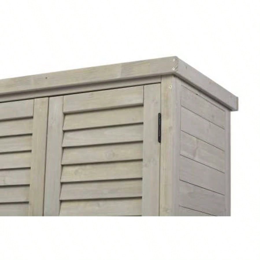 Potting with Storage Cabinet and Metal Table Top Outdoor Patio, Garden Furniture Wood Workstation 31.5x17x36