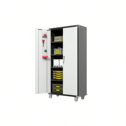 Garage Storage Cabinets with Locking Doors and 4 Adjustable Shelves