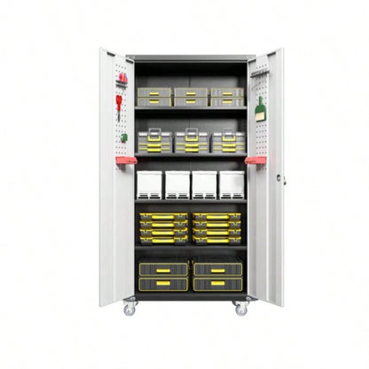 Garage Storage Cabinets with Locking Doors and 4 Adjustable Shelves